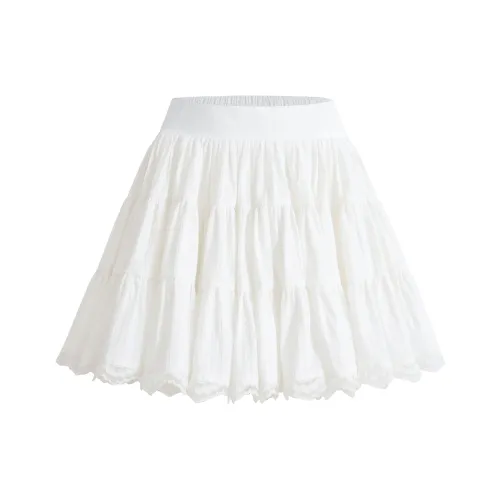 ELEVEN SLEEP Повседневные короткие юбки Женские Белые