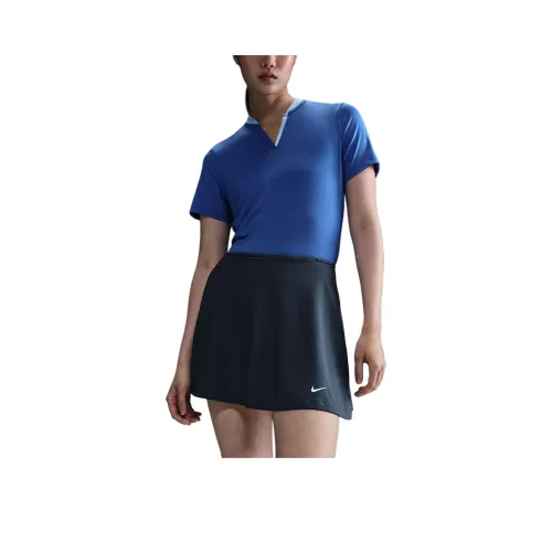 nike Dri Fit Повседневные короткие юбки Женские Грозовой синий Белый