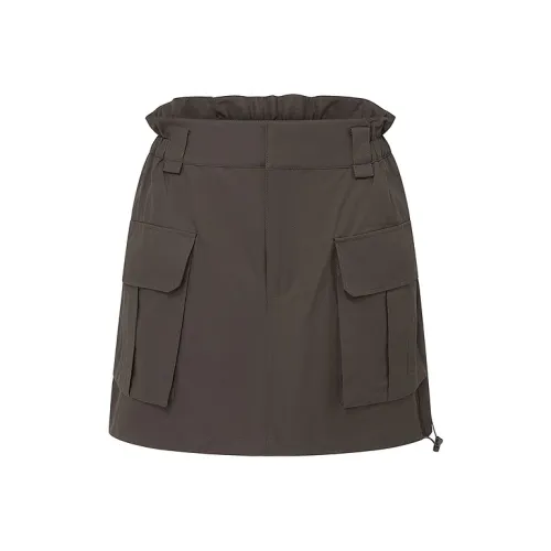d'zzit Повседневные короткие юбки Женские Коричневый