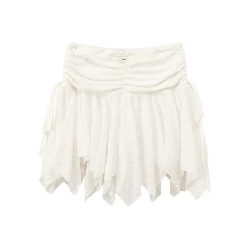 CHUU Белый Женские Повседневные Короткие Юбки