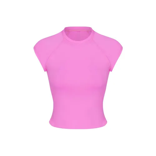 SKIMS Фирменный Плавание Реглан T Рубашка Бикини Женские Неоновая орхидея Неоновая орхидея