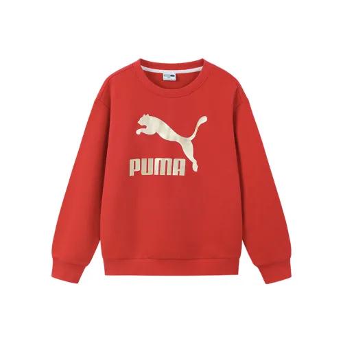 PUMA Толстовка Sportstyle Collection CLASSICS Big Logo Crew FL Китайский Красный Детский