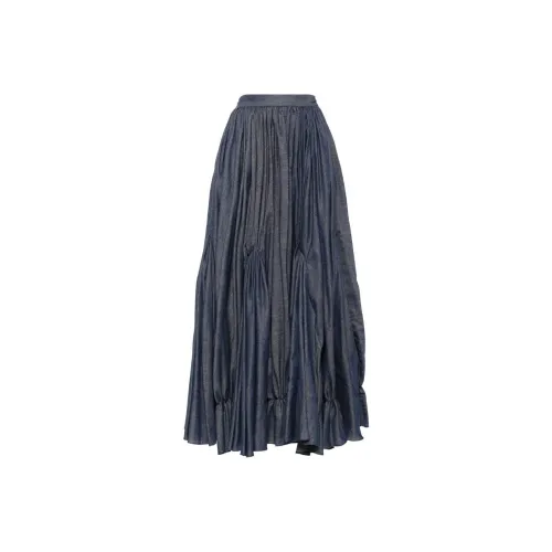 Saiid Kobeisy Повседневный длинный юбка женский морской синий