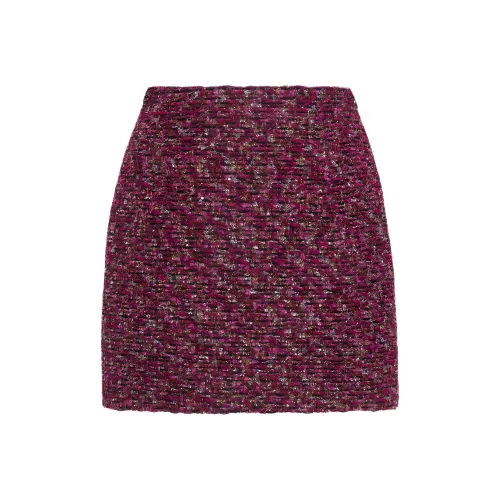 Alessandra Rich FW24 Повседневные короткие юбки Женские Фиолетовый Черный