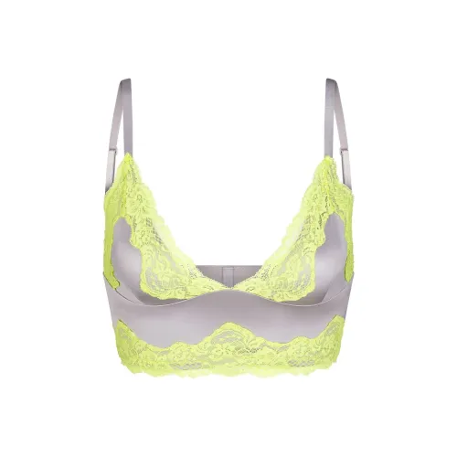 SKIMS Кружево Плавание CAMI Топ Бикини Женские Chrome Chrome Покрытый Цвет