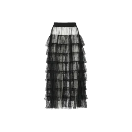 UMA WANG Повседневный Длинный Юбка Женские Черный