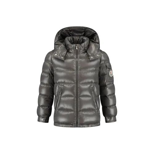 Moncler Хлопковый пуховик Maya Series Темно-серый для детей 3-7 лет