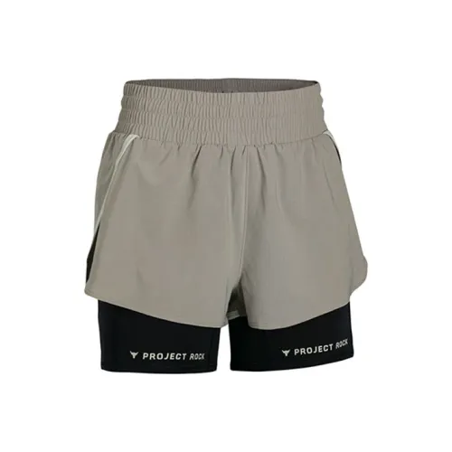 Under Armour Project Дикий Коровья Кожа Хаки Женские Спортивные Шорты