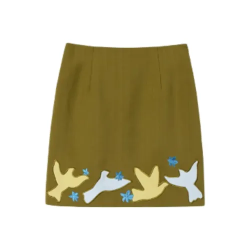 UARE Повседневные короткие юбки женские мохово-зеленый