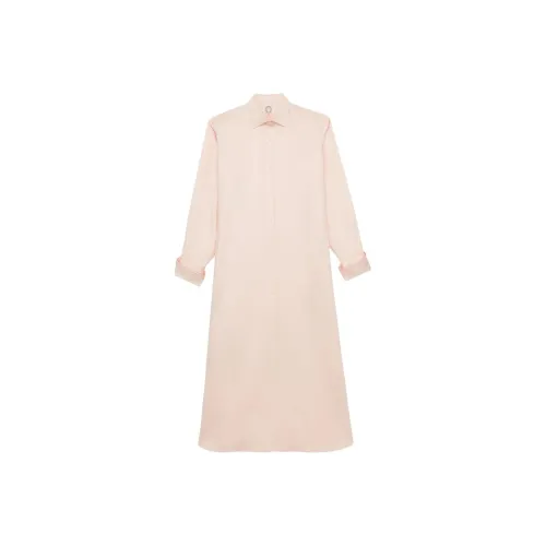 INES DE LA FRESSANGE Длинное платье с длинными рукавами женское светло-розовое