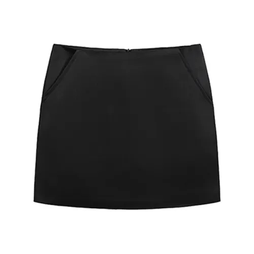 HeartyBite Повседневные короткие юбки Женские Черный