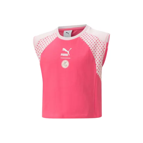 PUMA x MIRACULOUS Коллаборация T-рубашка SANS с короткими рукавами детская розовая