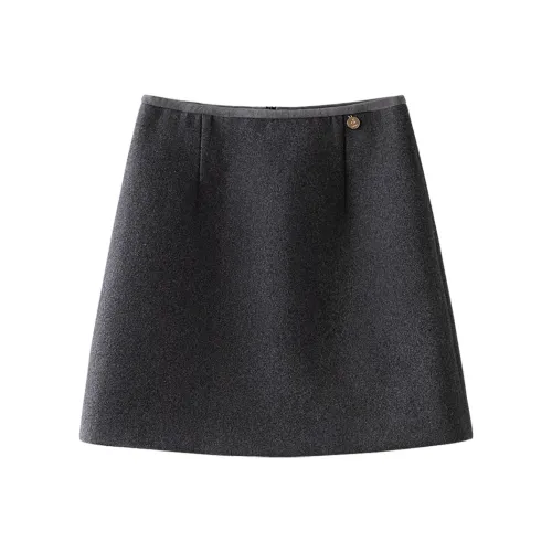 Cypress House Повседневные короткие юбки Женские Темно-серый