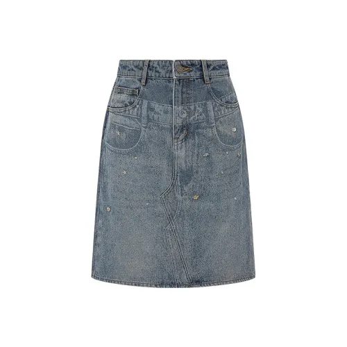 d'zzit Повседневные короткие юбки Женские Blue