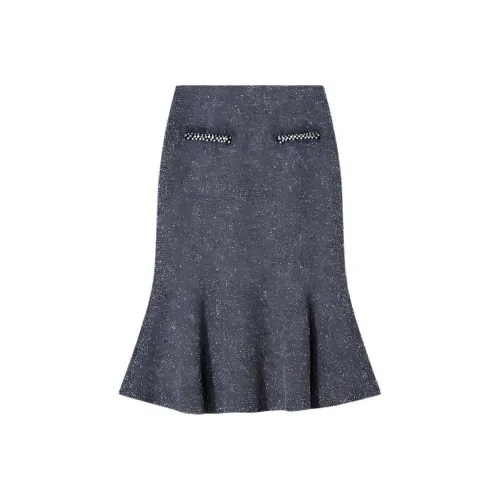 Goodland Повседневный Длинный Юбка Женская Темно-синий