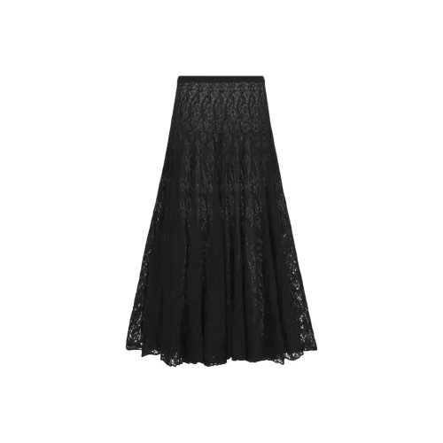 DIOR Черные Женские Повседневные Длинные Юбки