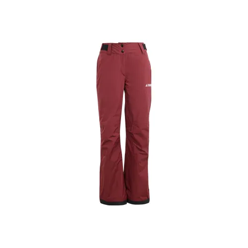 Adidas Тень Красный Женские Лыжные Брюки