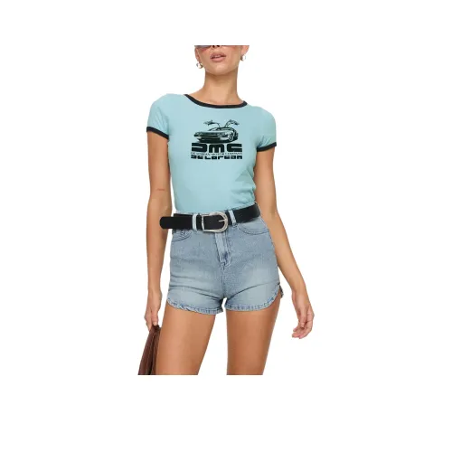 PRINCESS POLLY RICHARDSONS Джинсовые шорты Джинсовые шорты Женские Светло-синий Wash Светло-синий Моющиеся