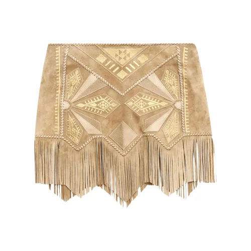 ISABEL MARANT Песочно-бежевые Женские Повседневные Короткие Юбки