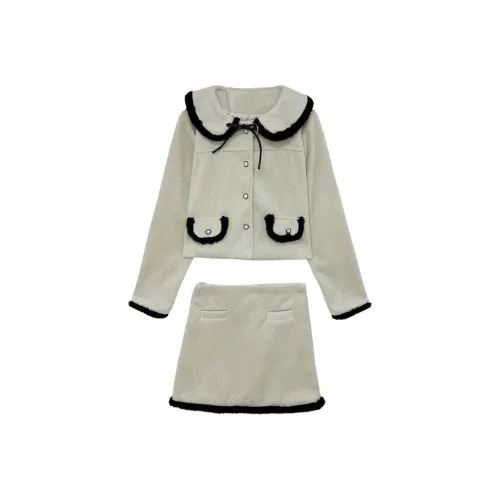 Icicofficial Комплект с юбкой Женские Экрю