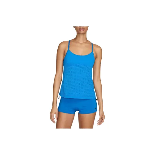 Nike Essential Женские Отделение Tankini Топ Разделенный Купальник Женские Синий