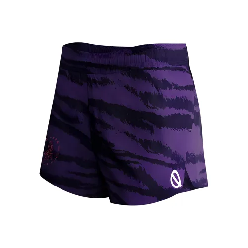 Qinkung Бег Шорты Женские Zebra Purple