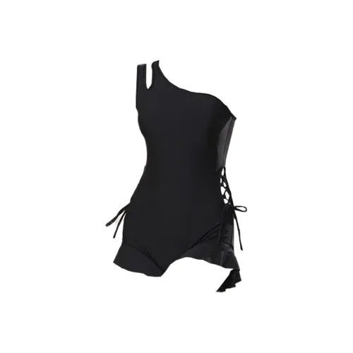 Hao Zhilang Черный Женские Ван-Пис Купальники