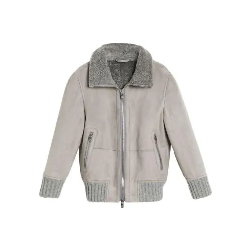 Brunello Cucinelli Серый Kids Куртки