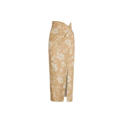 SCANLAN THEODORE Итальянский Цветочный Саронг Юбка Повседневный Длинный Юбка Женская Песочный Песочный