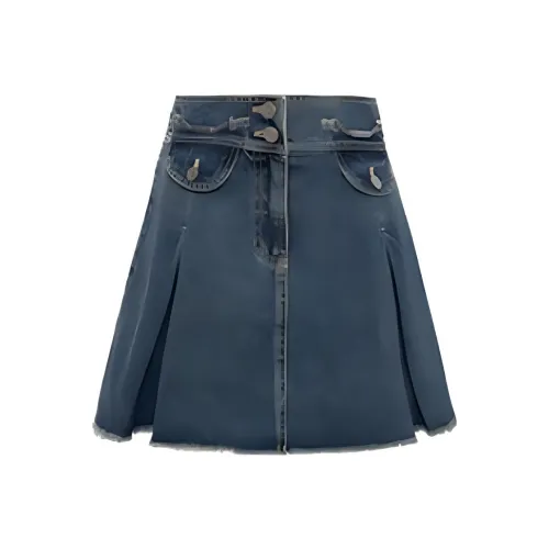 JORYAweekend Джинсовые короткие юбки Женские Винтажный синий