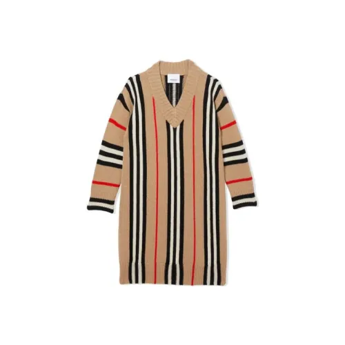 Burberry Средний Длинный Шерсть Полосы Детский