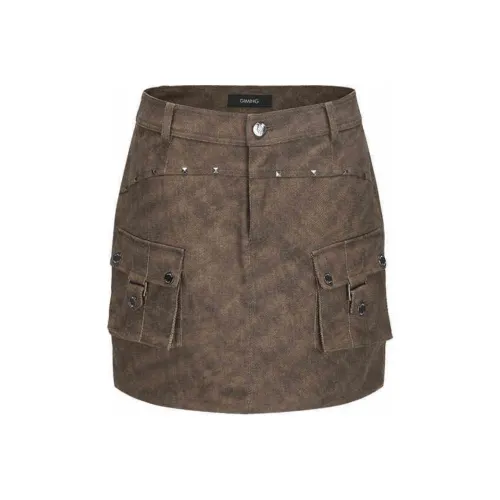 GIMING Повседневные короткие юбки женские коричневый