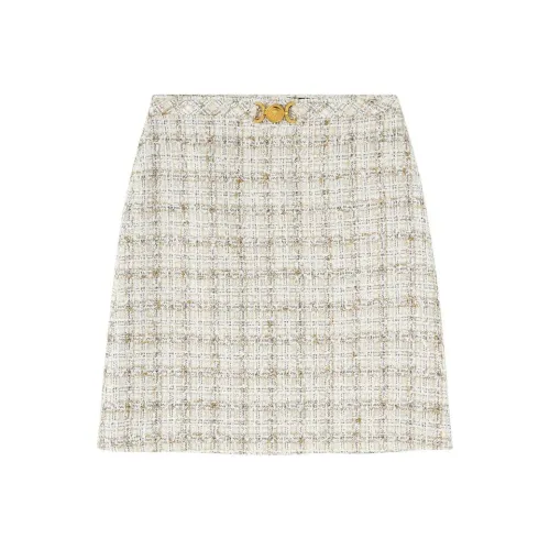 FANSIZHE FW24 Повседневная короткая юбка женская цвет экрю