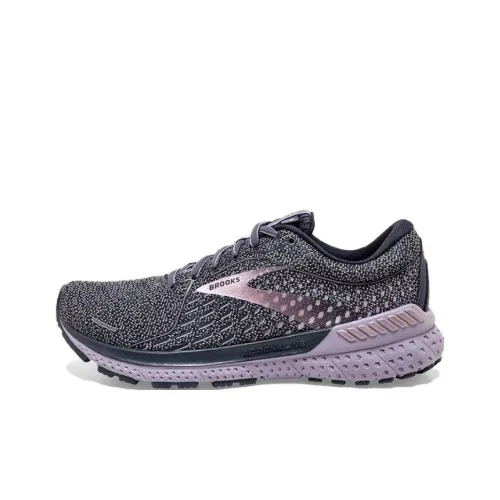 Brooks Slip-resistant Abrasion-resistant Low Top Casual Running Shoes Women's Gray Purple Брэдс Слип-резистентный Абразион-резистентный Низкий Топ Повседневные Беговые Кроссовки Женские Серый Фиолетовый