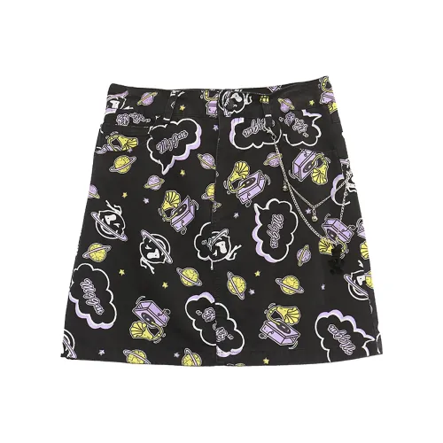 MUGUOGUOMU Повседневные короткие юбки женские черный