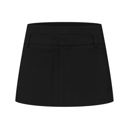 UR Повседневные короткие юбки Женские Глубокий черный