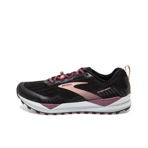 Brooks Slip Resistant Abrasion Resistant Низкие Кроссовки для Беговых Пути Женские Черные