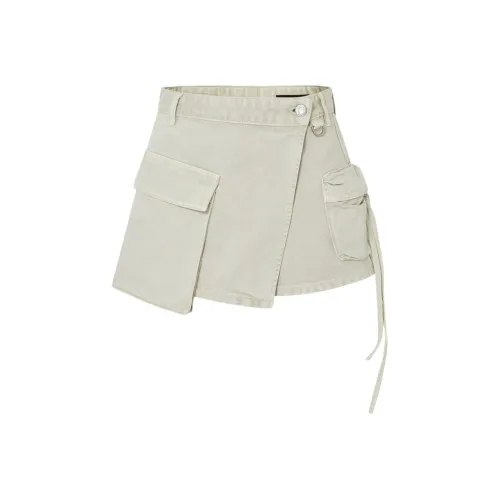 MOCO Джинсовые шорты Женские Рудный Серый Зеленый