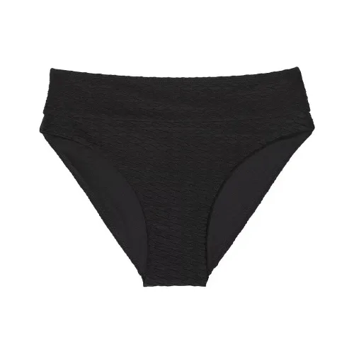 Victoria's Secret Розовый Mix Match MID Шаговый шов Бикини Низ Черные Плавки Женские Черные