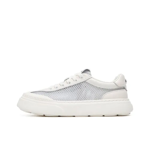 PT'SON Легкие и Дышащие Низкие Кроссовки для Скейтбординга Мужские Белые Серые