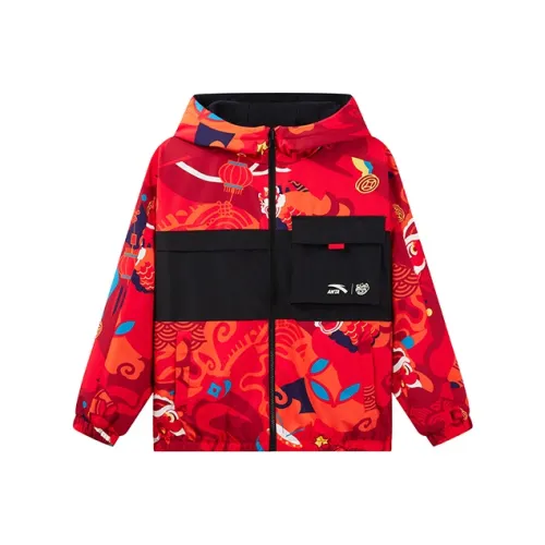 Antakids Куртки Пальто Легенда Красный Full С принтом Подростки
