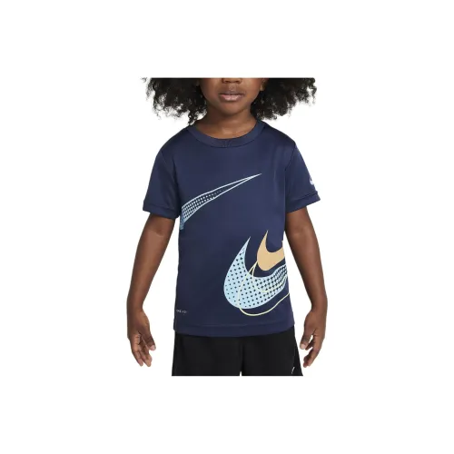 nike T-рубашка для детей Dri Fit Swoosh Toddler Graphic T-рубашка Midnight Navy Baby