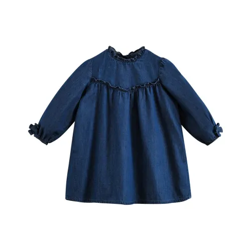 MARC JANIE Детское платье светло-синего цвета для малышей