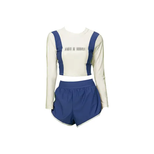 Hao Zhilang Темно-синий Женские Двухкомпонентные Купальники