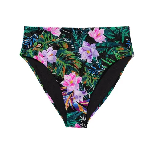 Victoria's Secret Розовый Mix Match Высокая Обхват талии Полное Покрытие BikiniBottom BT Плавки Женские Черный Тропический