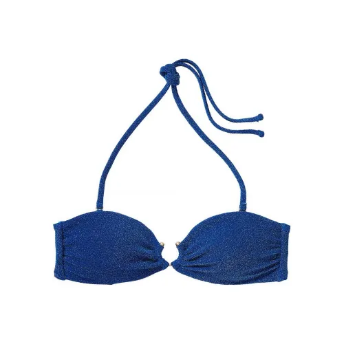 Victoria's Secret Мелкие блестки Бандо Бикини Топ Синий Бикини Женские Синий