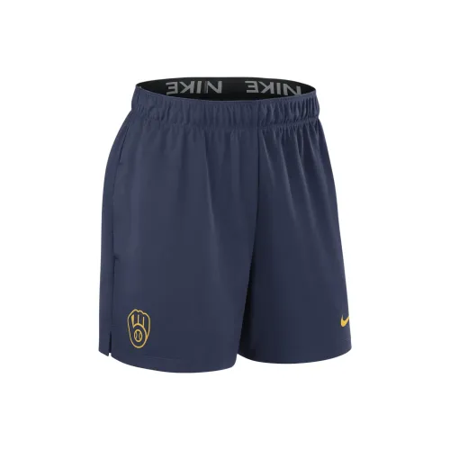 nike Milwaukee Brewers Аутентичная коллекция Practice спортивные шорты женские морской синий