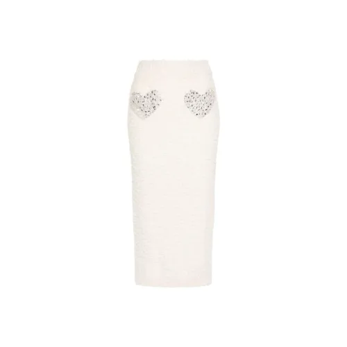 Blumarine Сливочный Женские Повседневные Длинные Юбки