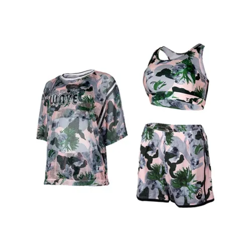 ZOKE Белое основание Розовый зеленый Серый flower Женские Двухкомпонентные Купальники