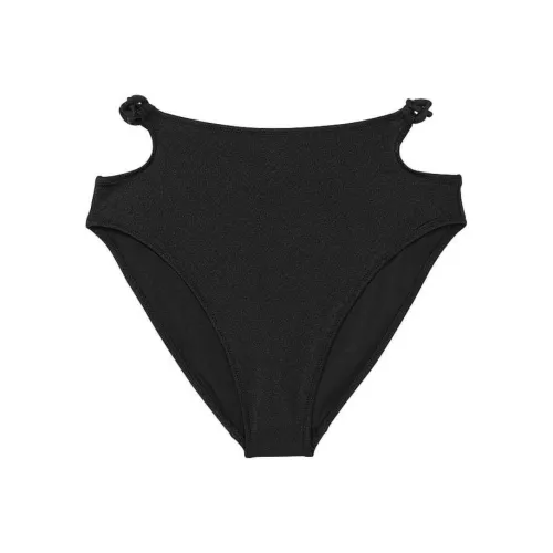 Victoria's Secret Цепочка Линк Высокая Обхват талии Полное покрытие Бикини Низ B Плавки Женские Черный